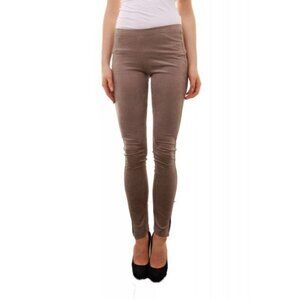 FILIPPA K Sand Wood FAUX SUEDE Jersey LEGGINGS Pant SOFT S